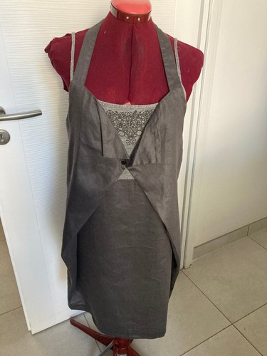 Robe top intégré grise - top, cop